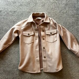Love Tree Rosewood Shacket - Dusty Rose